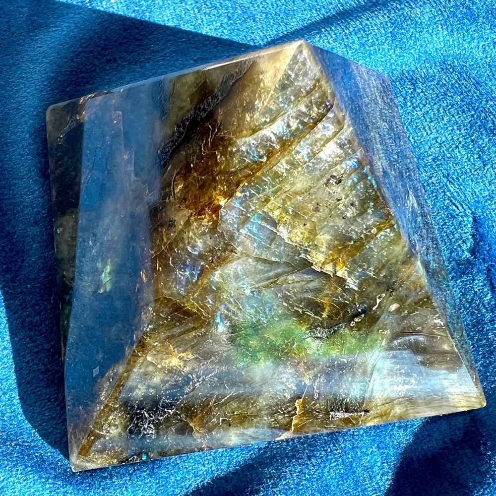 LARGE LABRADORITE PYRAMID